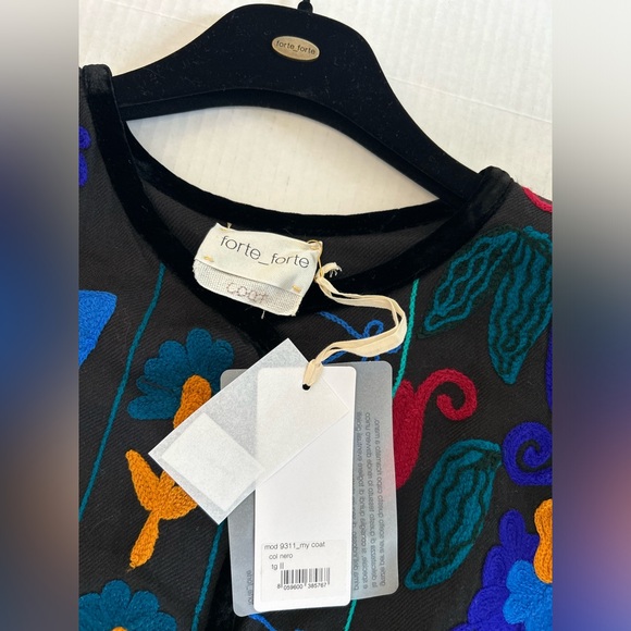 Forte Forte Embroidered Jaguar de Lua Wool Muslin Jacket Size Medium NWT Multi - Picture 7 of 10